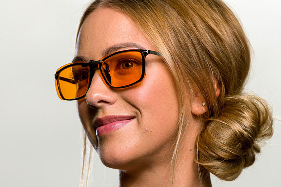 Clip-on-Brillen mit Blueblocker-Technologie
