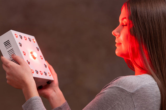 Red light lamp and its effect on the face