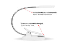 Lade das Bild in den Galerie-Viewer, Letti - Akku Leselicht mit 3 Lichtspektren

