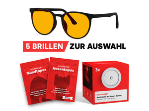 Lichtblock® Starter Set - Blueblocker Brille, Nachtlichter und Tapes